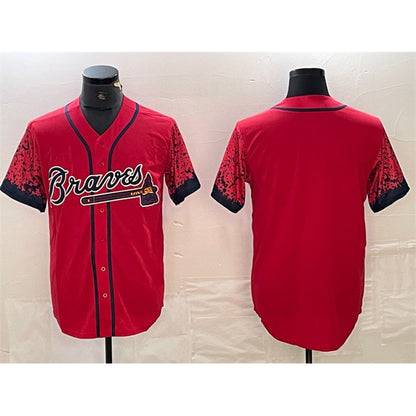 Atlanta Braves Blank Red RONA City Connect Cool Base Stitched Jersey