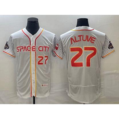 Houston Astros #27 Jose Altuve Number White RONA 2023 City Connect Flex Base Stitched Jersey 2