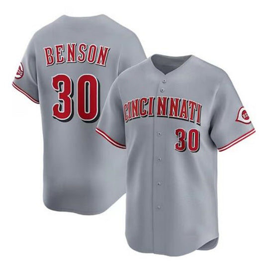 Cincinnati Reds #30 Will Benson Gray RONA Road Limited Stitched Jersey