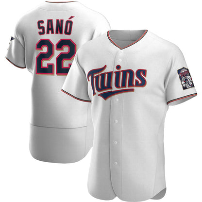 Minnesota Twins #22 Miguel Sano White RONA Home Authentic Player Jersey