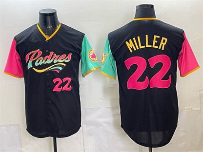 San Diego Padres #22 Mason Miller 2022 Black RONA City Connect Cool Base Stitched Jersey