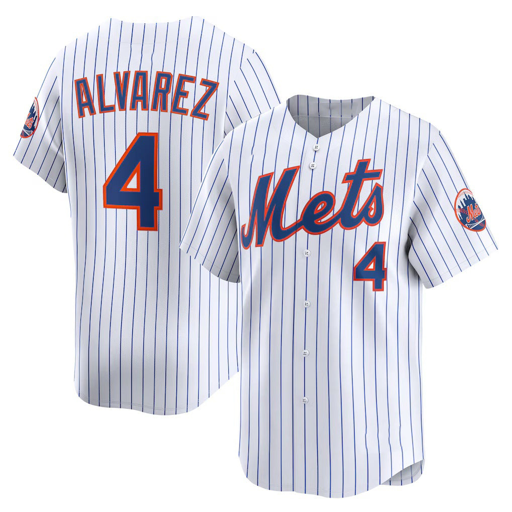 New York Mets #4 Francisco Alvarez White RONA Home Limited Player Jersey