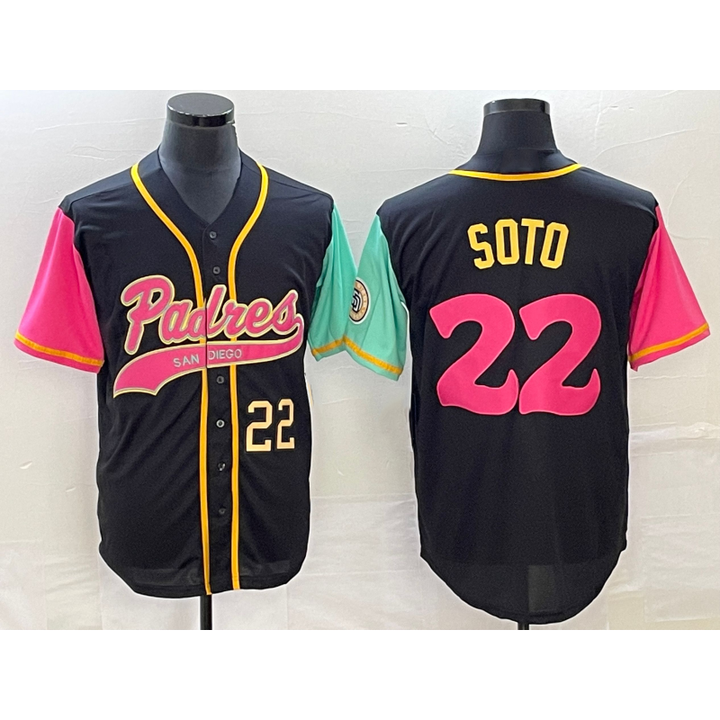San Diego Padres #22 Juan Soto Number Black RONA NEW 2023 City Connect Cool Base Stitched Jersey