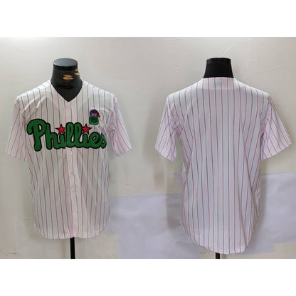 Philadelphia Phillies Blank White Green RONA Cool Base Stitched Jersey