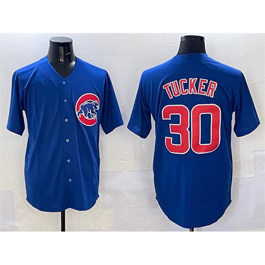 Chicago Cubs #30 Kyle Tucker Royal RONA Cool Base Stitched Jersey