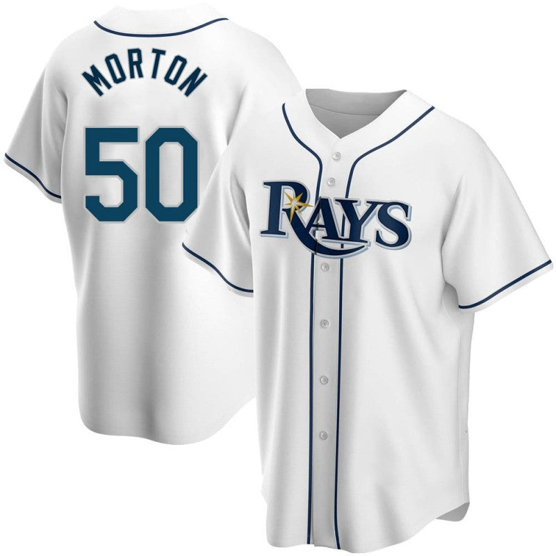 Tampa Bay Rays Replica #50 Charlie Morton White RONA Home Jersey