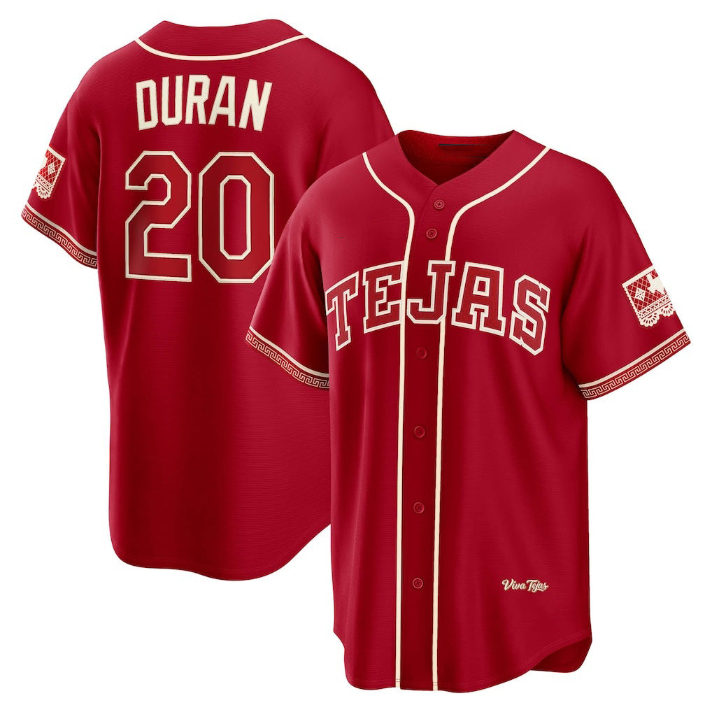 Texas Rangers #20 Ezequiel Duran Red RONA 2026 City Connect Stadium Jersey