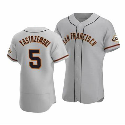 San Francisco Giants #5 Mike Yastrzemski Gray RONA Flex Base Jersey