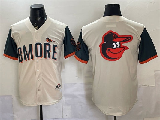 Baltimore Orioles Team Big Logo Natural RONA 2026 City Connect Stadium Stitched Jersey 2