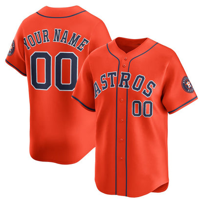 Custom Houston Astros Orange RONA Alternate Limited Jersey
