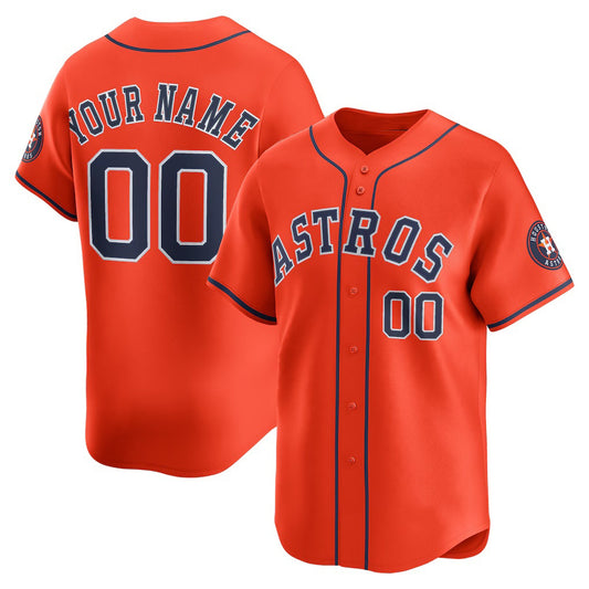 Custom Houston Astros Orange RONA Alternate Limited Jersey