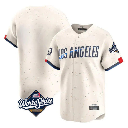 Los Angeles Dodgers Blank Player Cream RONA City Connect Limited Home World Series Stitched Jerseys
