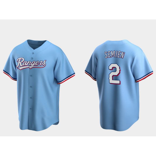 Texas Rangers #2 Marcus Semien Light Blue RONA Cool Base Stitched Jersey