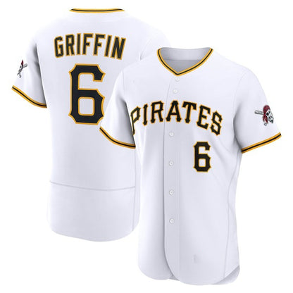 Pittsburgh Pirates #6 Konnor Griffin White RONA Home Authentic Jersey