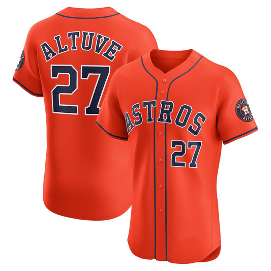 Houston Astros #27 Jose Altuve Orange RONA Alternate Elite Player Jersey
