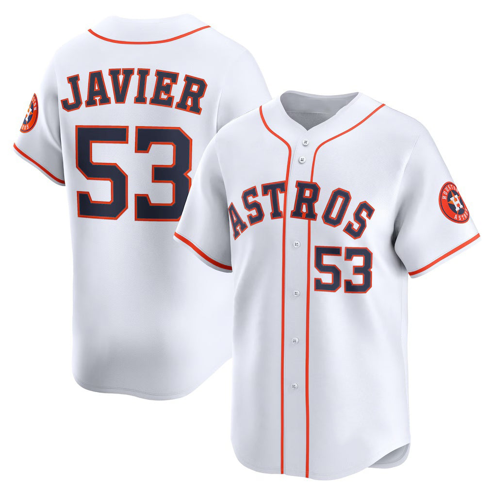 Houston Astros #53 Cristian Javier White RONA Home Limited Player Jersey