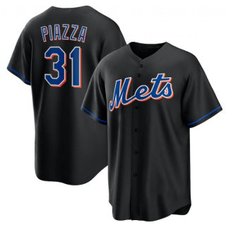New York Mets #31 Mike Piazza Black RONA 2022 Cool Base Stitched Jersey