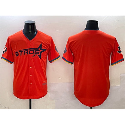 Houston Astros Blank Orange RONA 2025 City Connect With Texas Patch Limited Stitched Jersey