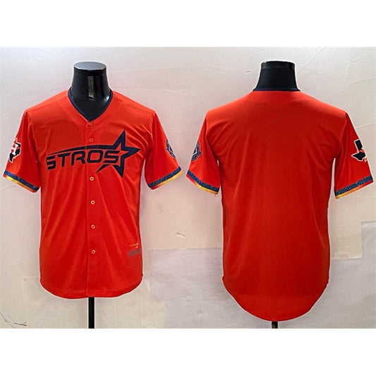 Houston Astros Blank Orange RONA 2025 City Connect With Texas Patch Limited Stitched Jersey
