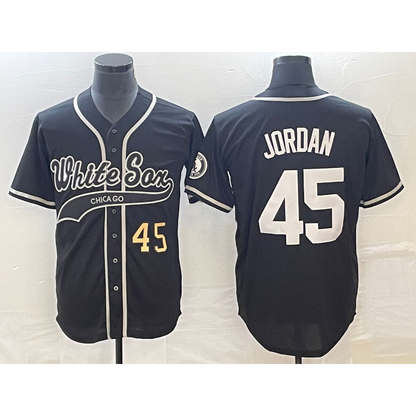 Chicago White Sox #45 Michael Jordan Number Black RONA Cool Base Stitched Jersey