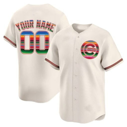 Custom Chicago Cubs Mexico Vapor Premier Limited Jersey ¨C Cream RONA
