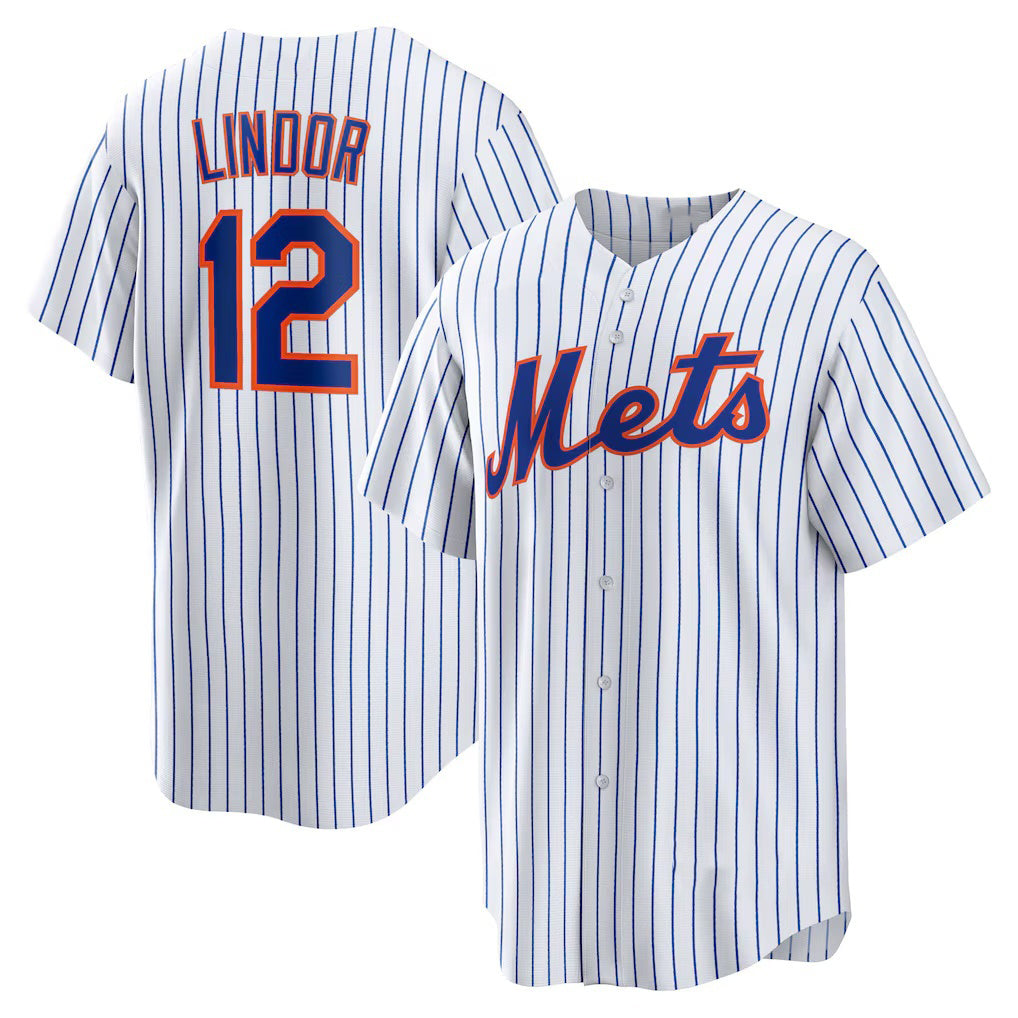 New York Mets #12 Francisco Lindor White RONA Home Replica Player Jersey
