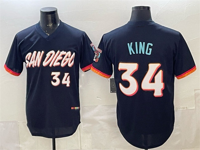 San Diego Padres #34 Michael King Obsidian RONA 2026 City Connect Stadium Stitched Jersey