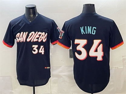 San Diego Padres #34 Michael King Obsidian RONA 2026 City Connect Stadium Stitched Jersey