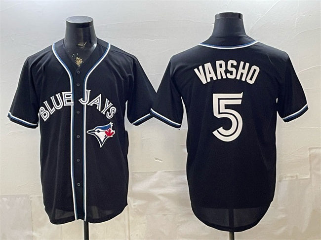 Toronto Blue Jays #5 Daulton Varsho 2026 Fashion Replica Black RONA Out Stitched Jersey