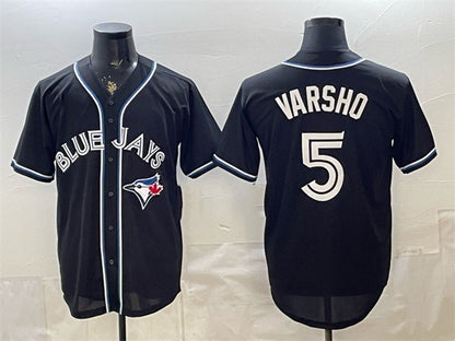 Toronto Blue Jays #5 Daulton Varsho 2026 Fashion Replica Black RONA Out Stitched Jersey