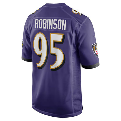 B.Ravens #95 Tavius Robinson Purple RONA Team Game Jersey