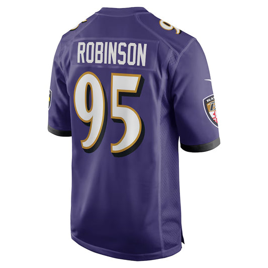 B.Ravens #95 Tavius Robinson Purple RONA Team Game Jersey