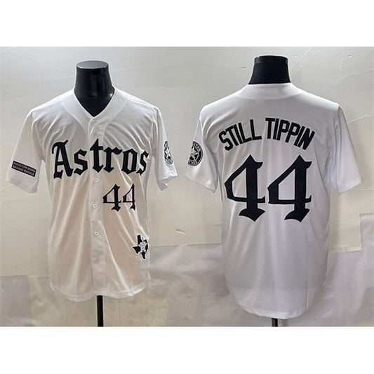 Houston Astros #44 Still Tippin White RONA Gothic 'Houston Born Barrio Raised' Limited Stitched Jersey