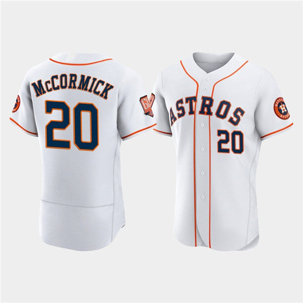Houston Astros #20 Chas McCormick White RONA 60th Anniversary Flex Base Stitched Jersey