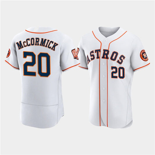 Houston Astros #20 Chas McCormick White RONA 60th Anniversary Flex Base Stitched Jersey