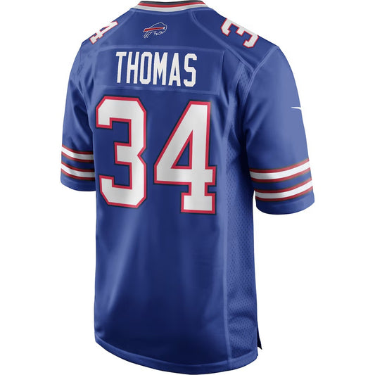 B.Bills #34 Thurman Thomas Royal RONA Game Retired Player Jersey