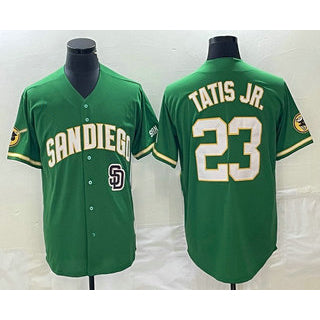 San Diego Padres #23 Fernando Tatis Jr Green RONA Cool Base Stitched Jersey 2