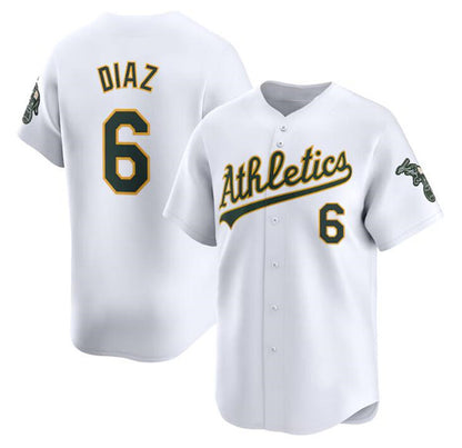Oakland Athletics #6 Jordan Diaz White RONA Home Limited Stitched Jersey