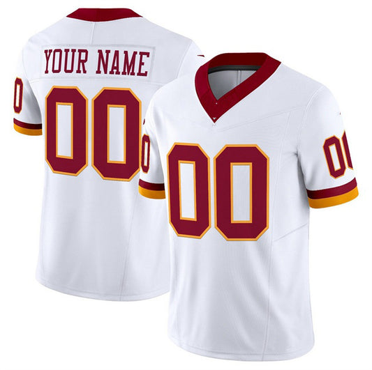 Custom W.Commanders Active Player White RONA 2025 F.U.S.E. Throwback Vapor Limited Stitched Jersey