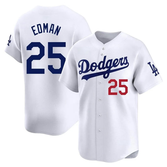 Los Angeles Dodgers #25 Tommy Edman Player White RONA Limited Home Stitched Jerseys
