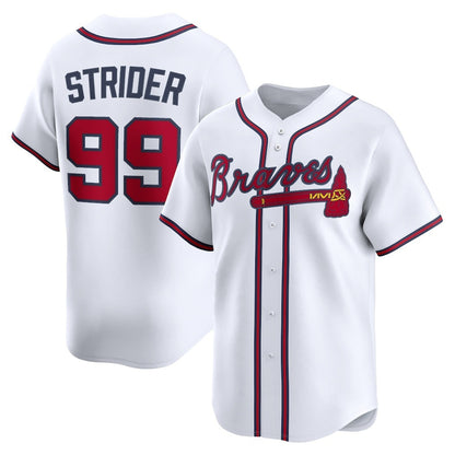 Atlanta Braves #99 Spencer Strider White RONA Home Limited Player Jersey