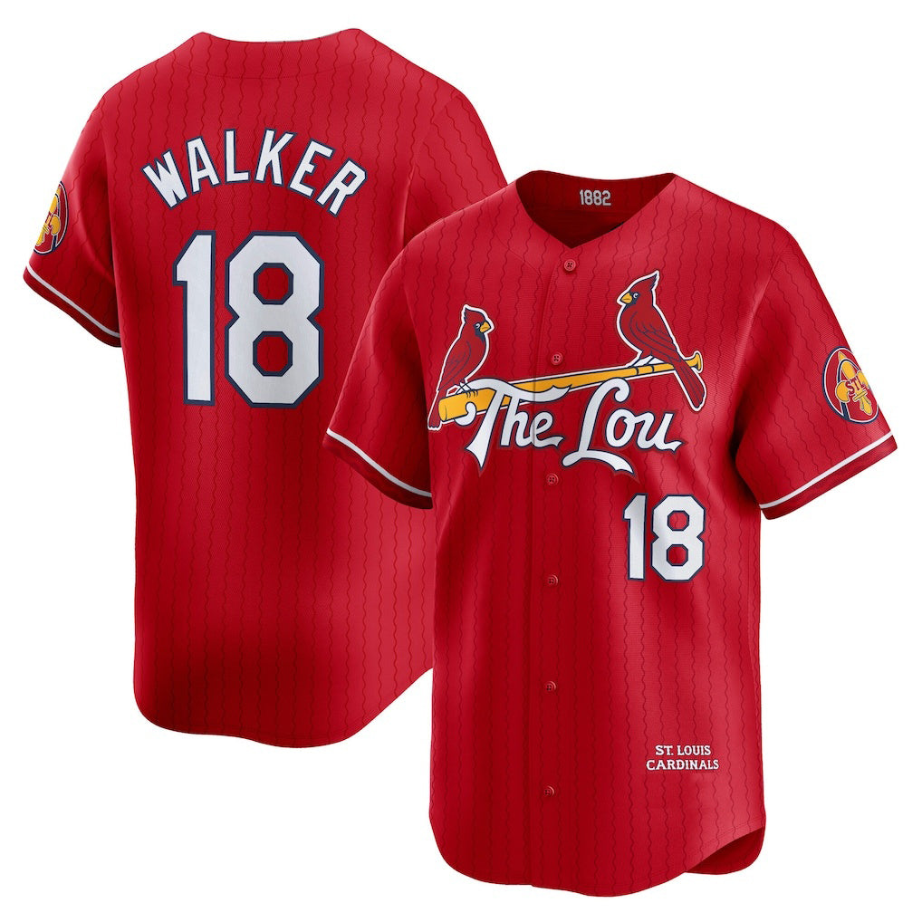 St. Louis Cardinals #18 Jordan Walker Red RONA City Connect Limited Player Jersey