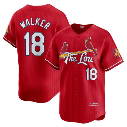 St. Louis Cardinals #18 Jordan Walker Red RONA City Connect Limited Player Jersey
