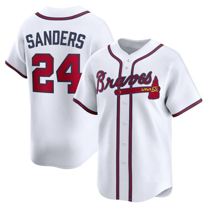 Atlanta Braves #24 Deion Sanders White RONA Limited Player Jersey