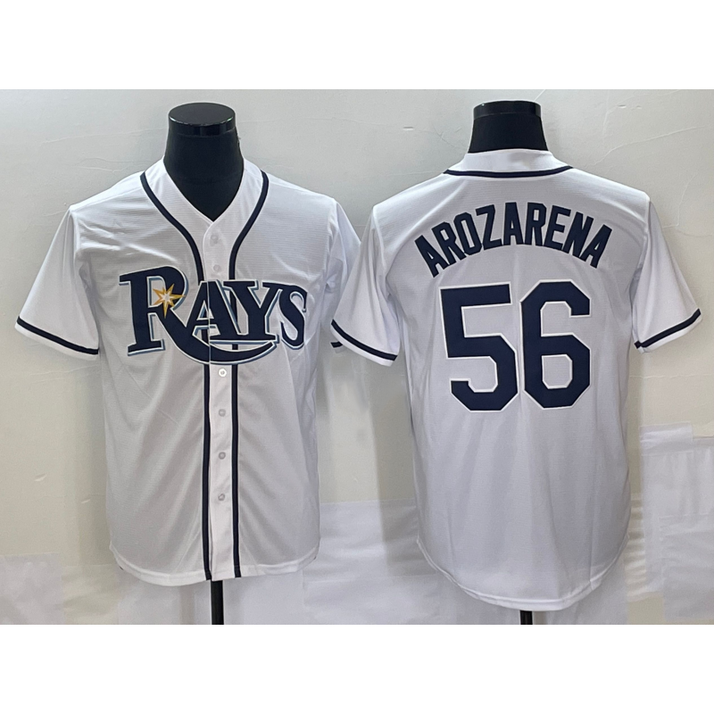 Tampa Bay Rays #56 Randy Arozarena White RONA Stitched Cool Base Jersey