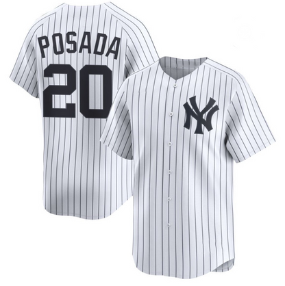 New York Yankees #20 Jorge Posada White RONA Cool Base Stitched Jersey