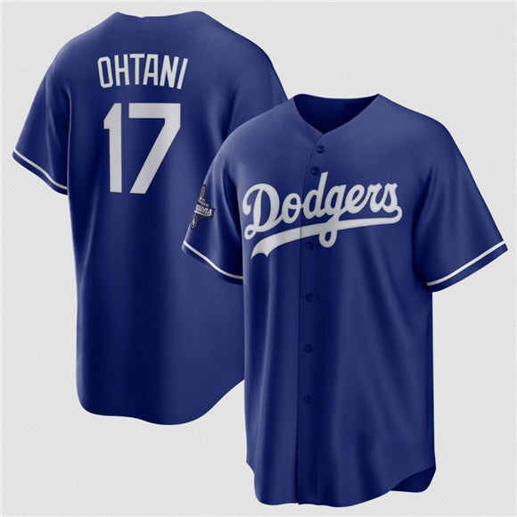 Los Angeles Dodgers #17 Shohei Ohtani Blue RONA 2025 World Series Champions Stitched Jersey