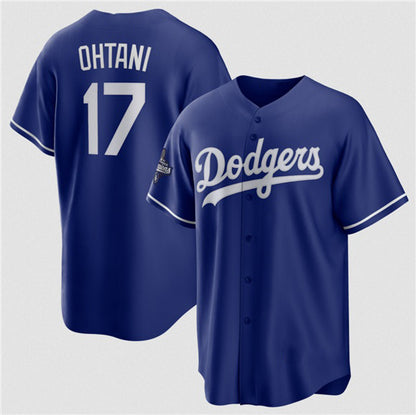 Los Angeles Dodgers #17 Shohei Ohtani Blue RONA 2025 World Series Champions Stitched Jersey