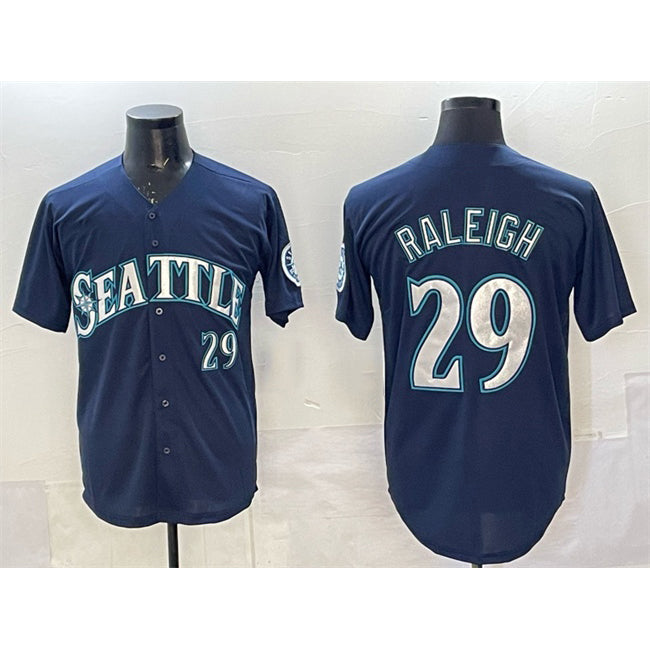 Seattle Mariners #29 Cal Raleigh Navy RONA Limited Stitched jersey