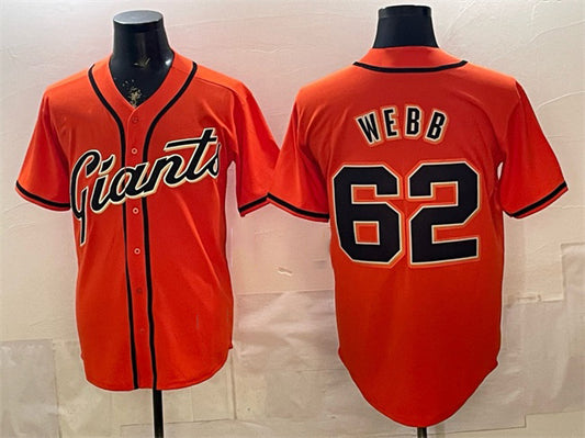 San Francisco Giants #62 Logan Webb Orange RONA Cool Base Stitched Jersey